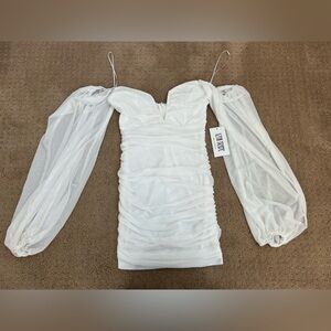 12th Tribe White Off-Shoulder Dress